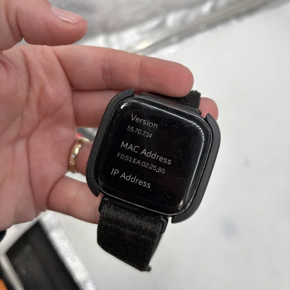 Fitbit Versa 2 FB507 Health and Fitness HR Smartwatch Black Band Working
